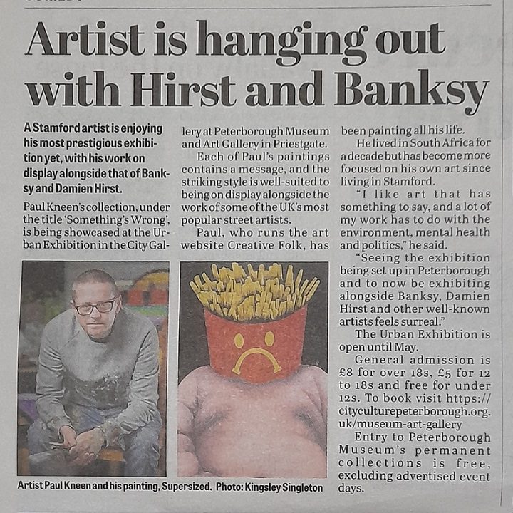 Newspaper article about my Something's Wrong exhibition Newspaper article about my Something's Wrong exhibition