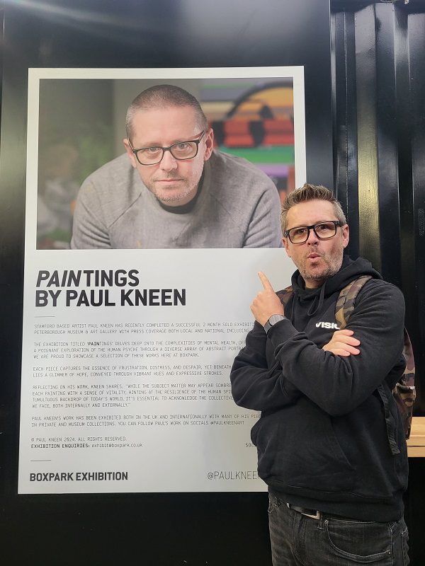 Looking very proud seeing my exhibition for the first time