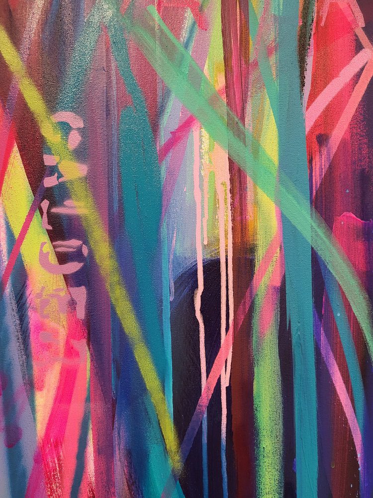 Close up detail of Tim Fowler's paintings Close up detail of Tim Fowler's paintings