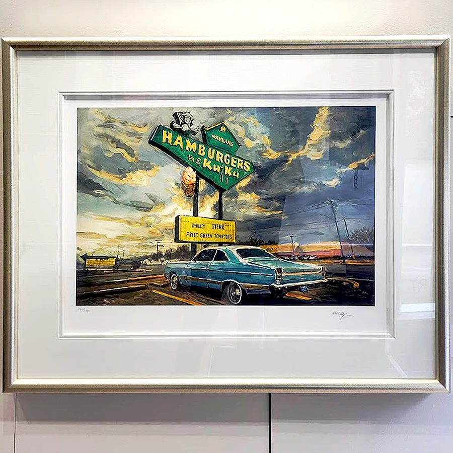 Artwork by Bob Dylan displayed at Castle Fine Art gallery