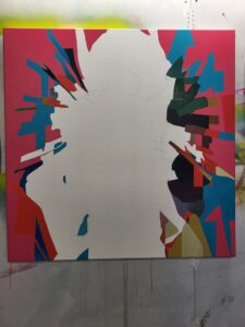 Protection abstract portrait painting stage 2 Protection abstract portrait painting stage 2