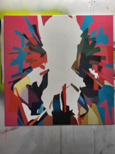 Protection abstract portrait painting stage 3 Protection abstract portrait painting stage 3