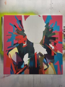 Protection abstract portrait painting stage 4 Protection abstract portrait painting stage 4