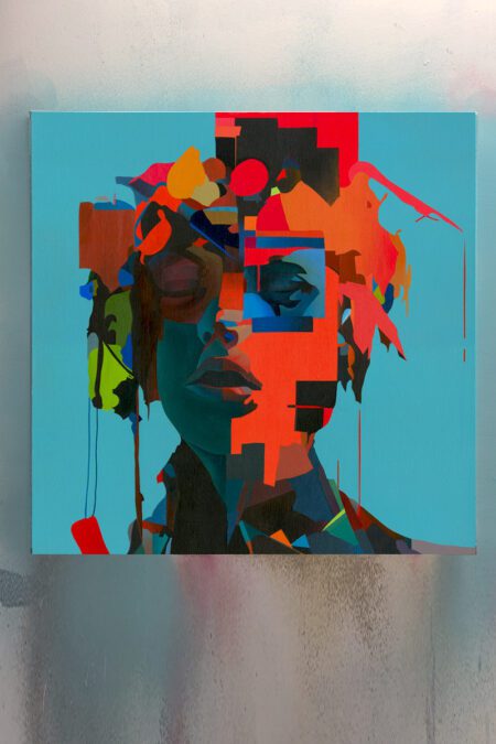 Brain Fog original abstract portrait painting