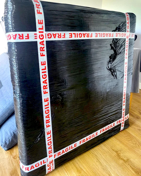 Strength from within wrapped up ready to be shipped to Germany