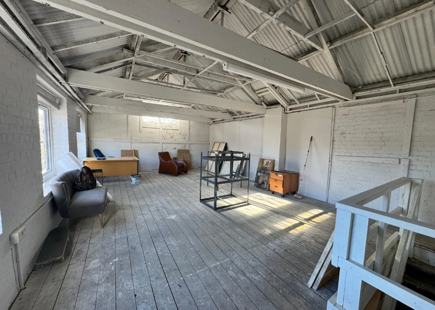 An almost empty Peterborough art studio