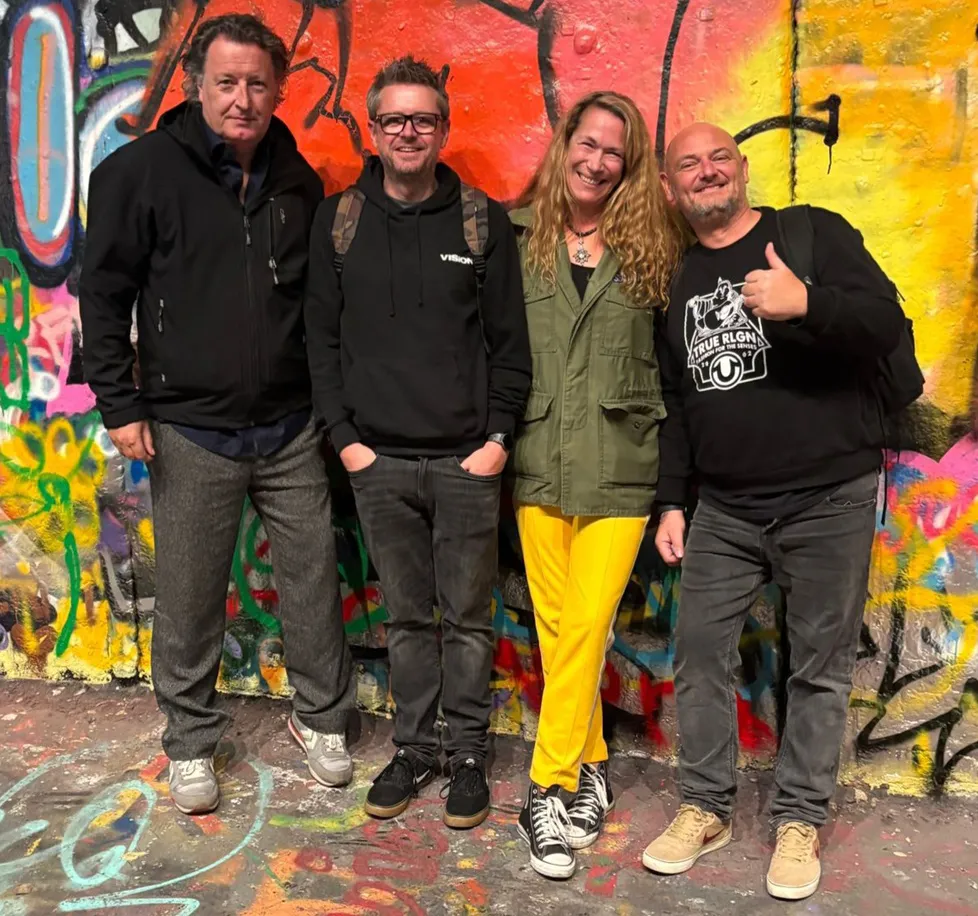 Axel, myself, Anna and Nathan at the Graffiti tunnel, Waterloo, London