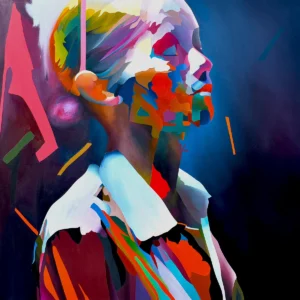 the will to overcome abstract limited edition print by Paul Kneen