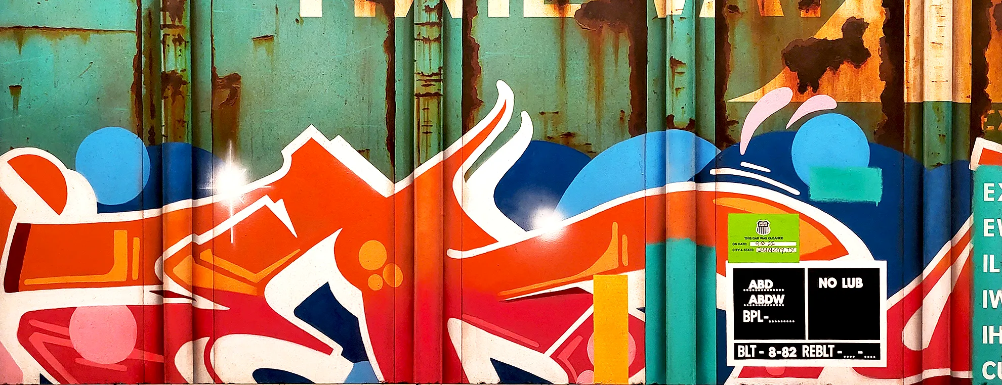 Abstract graffiti artwork on a wall in London