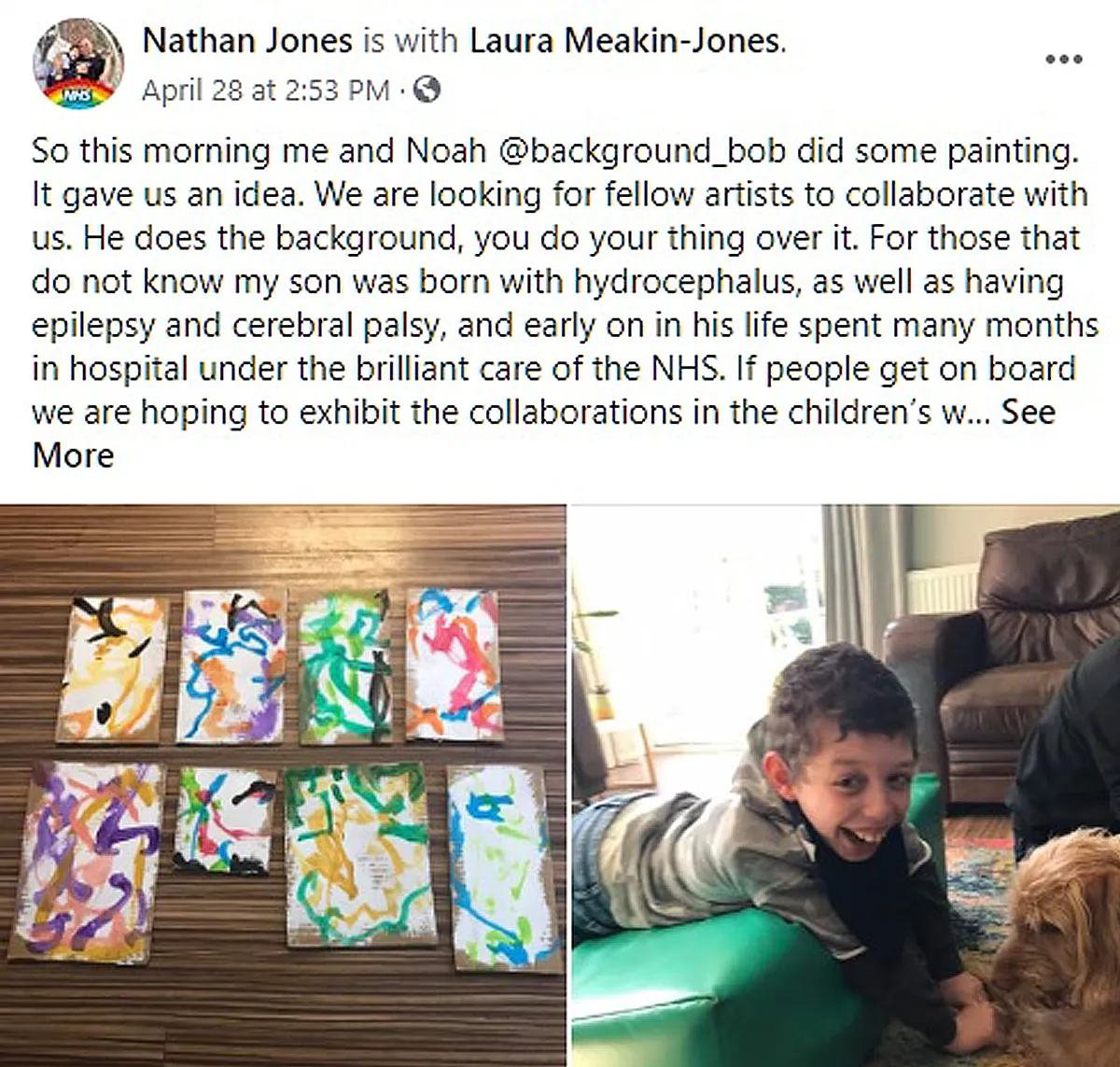 The very first social media post about the Background Bob project