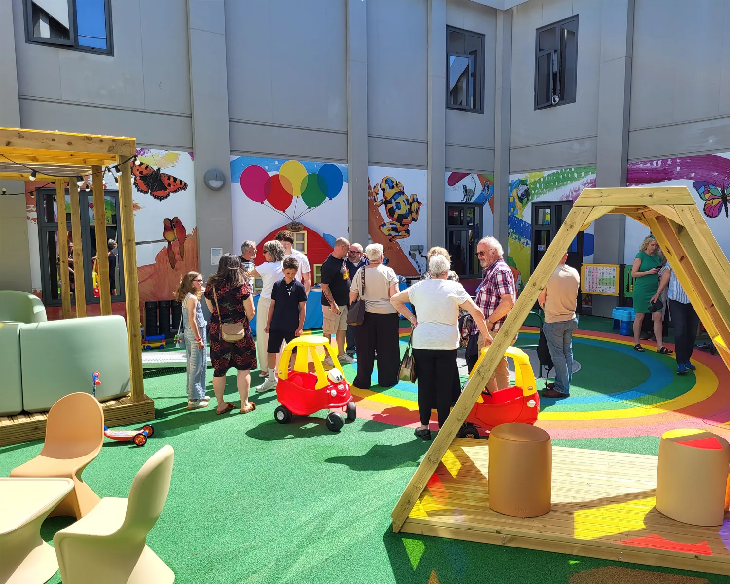 a view of the sensory garden