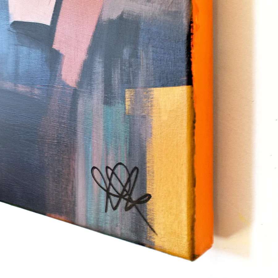 Whispers of Worry | Abstract Portrait Painting by Paul Kneen