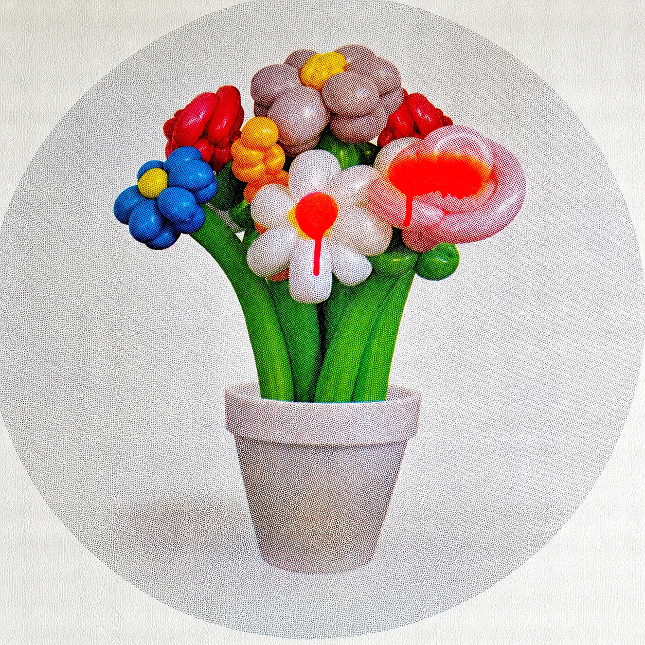 Heath Kane balloon flowers print bought at Art Car Boot Fair 2026